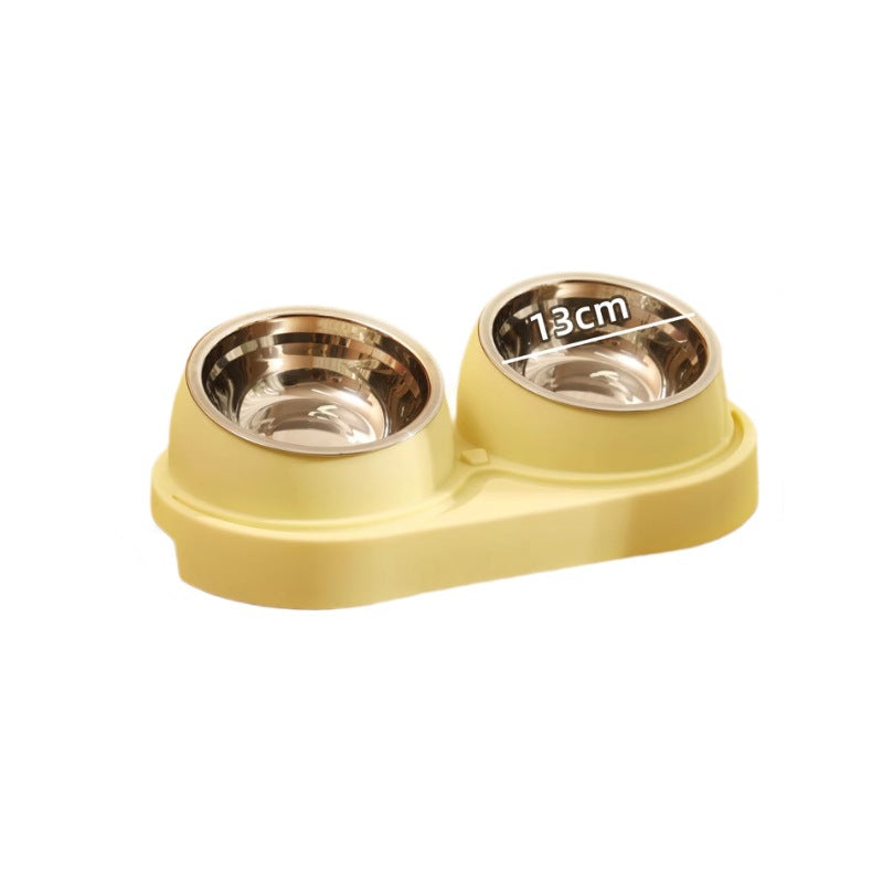 Tilted Water Bowl and Food Bowl