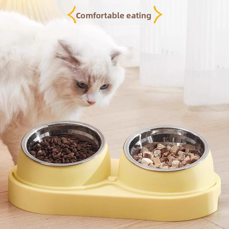 Tilted Water Bowl and Food Bowl
