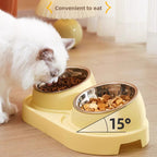 Tilted Water Bowl and Food Bowl
