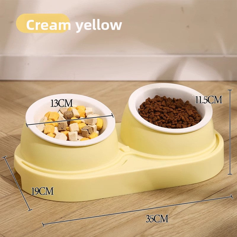 Tilted Water Bowl and Food Bowl