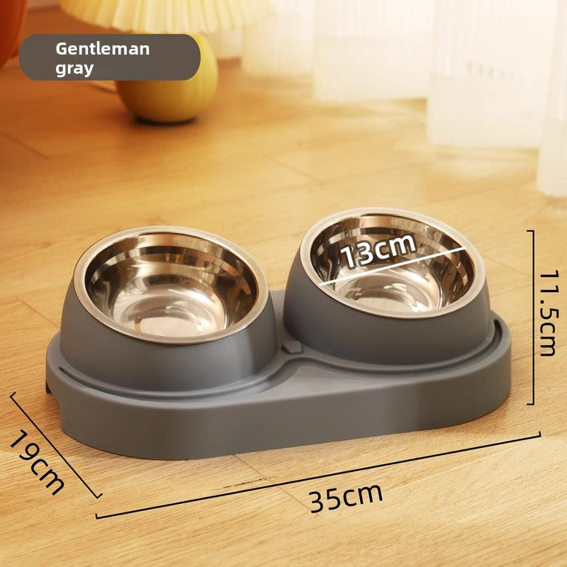 Tilted Water Bowl and Food Bowl