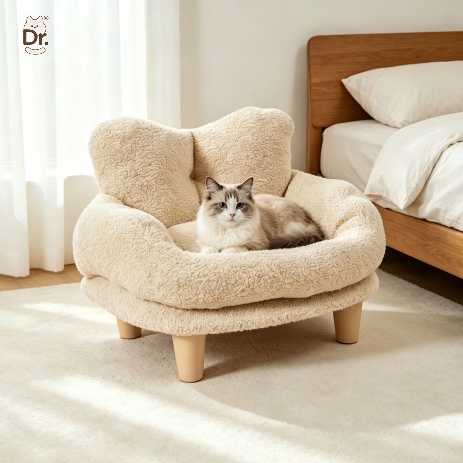 Plush Pet Bed (with Optional Cooling Pad)
