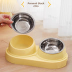 Tilted Water Bowl and Food Bowl